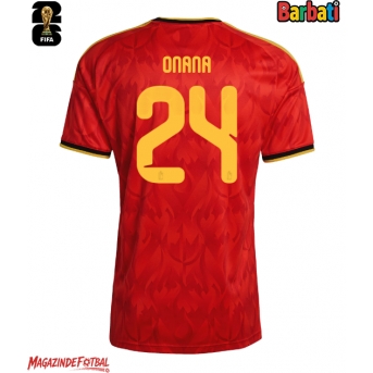 Belgia Amadou Onana #24 Tricou Fotbal Replică Mondial 2026 Barbati Acasa